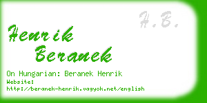 henrik beranek business card